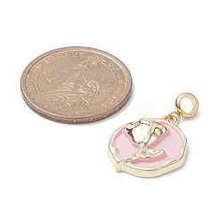 Европейские подвески с подвесками из цветочного сплава и эмали&nbsp;PALLOY-JF02080