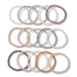 15 шт. браслетов из гальванизированных стеклянных бусин&nbsp;BJEW-JB13022