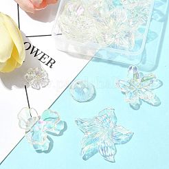 20 шт. 5 стиля УФ-покрытие акриловые бусины колпачки TACR-FS0001-60