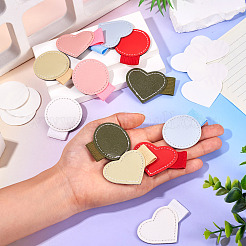 12 шт. двухцветный самоклеящийся держатель для ручки из искусственной кожи&nbsp;AJEW-TA0002-60