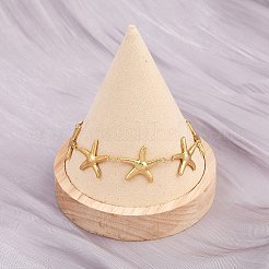 Браслеты-цепочки с изображением морских животных из нержавеющей стали 304&nbsp;BJEW-D359-15D-G