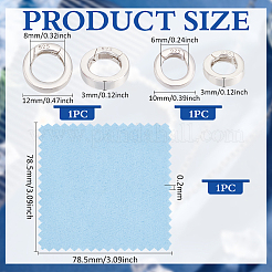 2 шт. 2 стиля 925 кольца с пружинным затвором из стерлингового серебра STER-MA0001-02