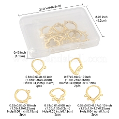 10 шт. 5 стиля латунная фурнитура для сережек-колец KK-FS0001-72