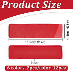 12 шт. 6-цветный чехол для перьевой ручки из искусственной кожи ABAG-OC0001-04