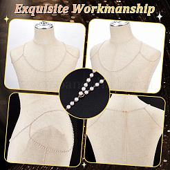 Цепочка на плечо с кисточкой и бисером из искусственного жемчуга AJEW-WH0470-63