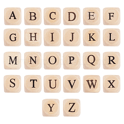 Бусины из натурального дерева с ddprinted WOOD-KS0001-12