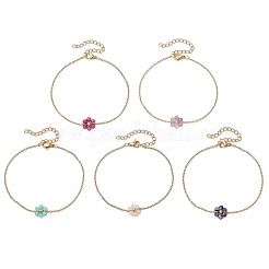 Браслеты из натуральных смешанных драгоценных камней с бусинами&nbsp;BJEW-JB11246