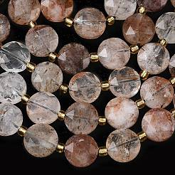 Нити бусин из рутилированного кварца из натурального черного золота&nbsp;G-C116-A182-01