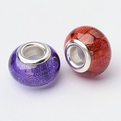 Большое отверстие Rondelle акриловые европейские шарики OPDL-X0003