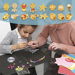 48шт 8 стиля сплава европейские бусины FIND-DC0002-35