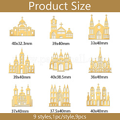 Никелевые декоративные наклейки DIY-WH0450-090