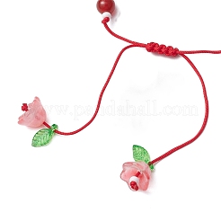 Натуральные бусины сердолика плетеные браслеты из бисера&nbsp;BJEW-MZ00167-02