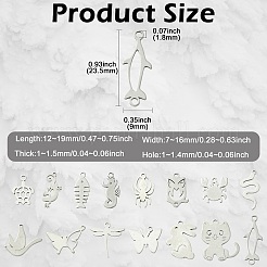 30 шт. 15 стиля подвески из нержавеющей стали 201&nbsp;STAS-CJ0003-18