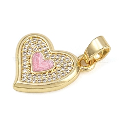 Латунные микропроволочные кубические циркониевые подвески из эмали&nbsp;KK-Z123-19G-04