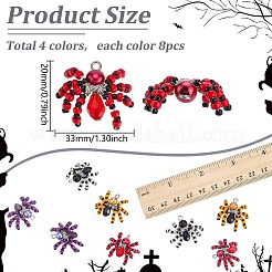 32 шт. 4-х цветные стеклянные бусины ручной работы на тему Хэллоуина&nbsp;PALLOY-WR00003