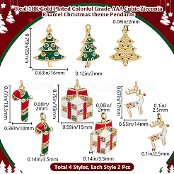 8шт 4 стиля латунные подвески KK-BBC0015-37