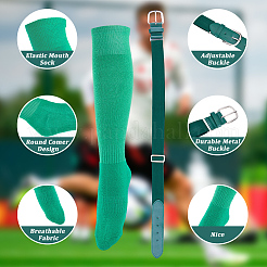 1 пара однотонных футбольных носков из поликоттона&nbsp;AJEW-CL0001-33D