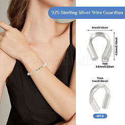 6шт 925 серебряных провода-хранителя&nbsp;STER-TA0001-45S