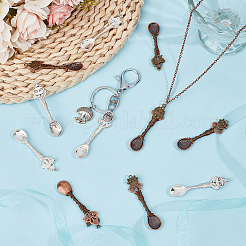 24 шт. 2 цвета 3 стиля сплава большие подвески&nbsp;PALLOY-DR00003