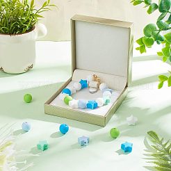 40шт 8 стиля пищевых экологически чистых силиконовых бусин SIL-PH0001-06B