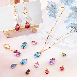 16шт 2 стильные стеклянные подвески GLAA-SC0001-54