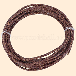 5 ярд плетеного кожаного шнура&nbsp;WL-CL0001-02B