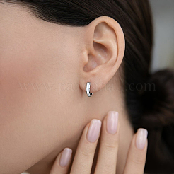 925 Серебряное кольцо серьги обруча NI6866