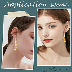 20 шт. 2-х стилевые латунные серьги-кольца с фурнитурой KK-BBC0007-55G