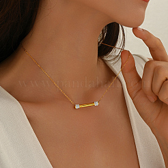 Ожерелья с подвеской из нержавеющей стали с кристаллами и стразами для женщин на каждый день UA6063