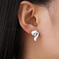 Серьги-гвоздики из нержавеющей стали 304 EJEW-H095-01P