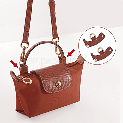 Кожаные ручки сумки и неповрежденный соединитель треугольной пряжки сумки&nbsp;FIND-WH0191-12A