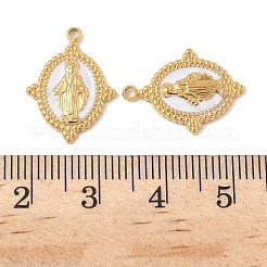 Подвески из нержавеющей стали 304 с эмалью&nbsp;STAS-U057-12G-01