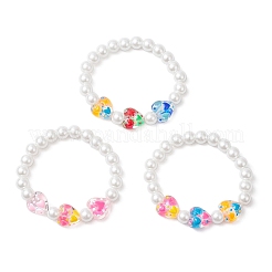 Браслеты ручной работы из стеклянной эмали и стеклянных жемчужных бусин&nbsp;BJEW-JB12171