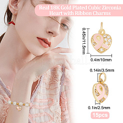 15 шт. Латунные подвески с микропаве KK-BBC0004-72