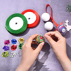 Рождественские украшения из пенопластовых шаров с блестками своими руками&nbsp;DIY-YW0017-94