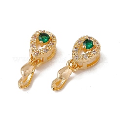Латунные микро паве зеленый кубический цирконий ледоруб щепотка поручни KK-A171-21G