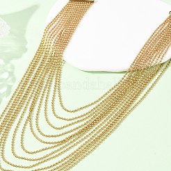 Многослойные цепочки из нержавеющей стали 304 для женщин.&nbsp;NJEW-G194-02G