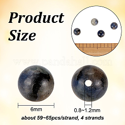 4 нити натуральных содалитовых бусин нити G-OC0004-28