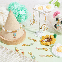 Эмалированная присоска для льда и подвеска в виде мороженого с замком маркеры петель HJEW-AB00035