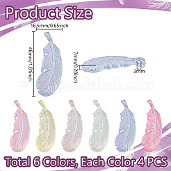 24шт 6-цветные акриловые подвески с УФ-покрытием FIND-PH0027-34B