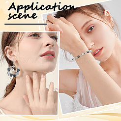 300 шт. 6-цветные стеклянные круглые бусины с эффектом кракле&nbsp;DGLA-LT0001-09