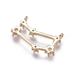 Латунные микро проложить кубического циркония подвески ZIRC-F099-19G-10