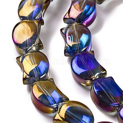 Стеклянные бусины с гальваническим покрытием  EGLA-Q128-06A-FR08