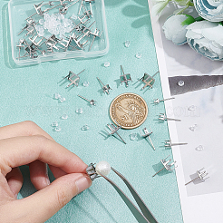 40 шт. 4 размера сережек-гвоздиков из нержавеющей стали 304&nbsp;DIY-DC0001-51