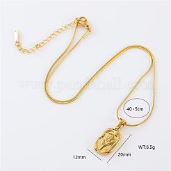 Французские винтажные ожерелья с подвеской в виде цветка тюльпана из нержавеющей стали для женщин GP7567