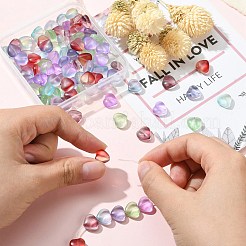 100шт прозрачная гальваническая матовая стеклянная бусина&nbsp;EGLA-CJ0001-20