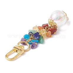 Подвески из бисера с натуральным смешанным камнем чакра HJEW-JM01109