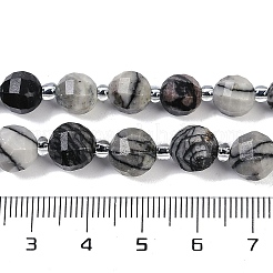 Бусины из натурального черного камня G-G182-B32-03