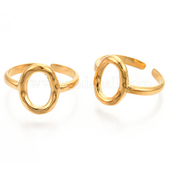 Ионное покрытие (ip) полые овальные манжетные кольца из нержавеющей стали 304&nbsp;X-RJEW-N038-120LG