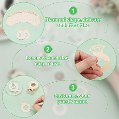 Бумажная карточка для бокала с бриллиантами&nbsp;DIY-WH0569-37A